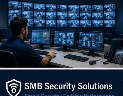 SMB monitoring control room with multiple screens
