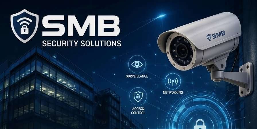 SMB Security Solutions — CCTV camera installed on a building